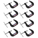 Sealey GCC05 Junior C-Clamp 8pc Set - 28mm x 28mm