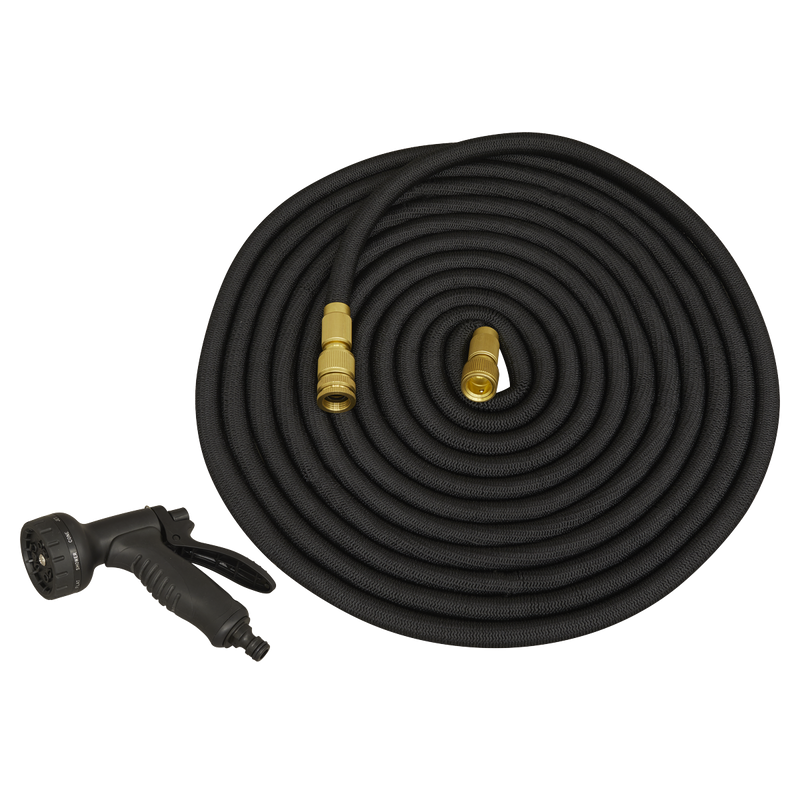 Sealey GH15E Diameter 17mm Expandable Garden Hose Black 15m Premium