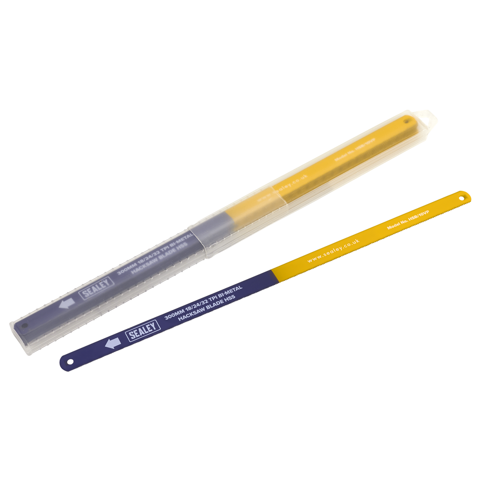 Sealey HSB/10VP Vari-Pitch 18/24/32tpi Hacksaw Blade 300mm - Pack of 10