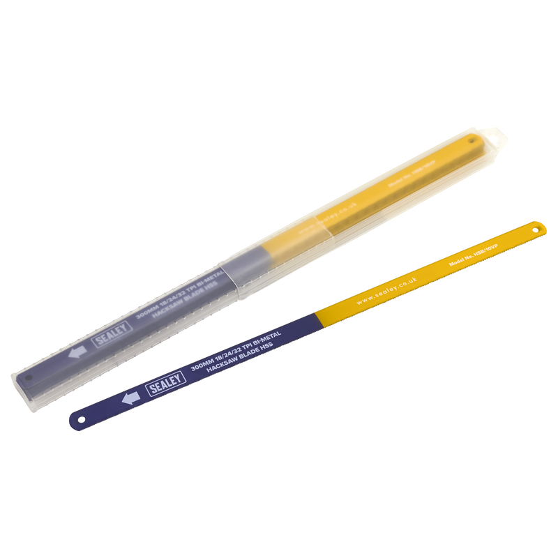 Sealey HSB/10VP Vari-Pitch 18/24/32tpi Hacksaw Blade 300mm - Pack of 10