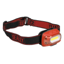 Sealey HT08RR Rechargeable Head Torch with Auto-Sensor 8W COB LED - Red
