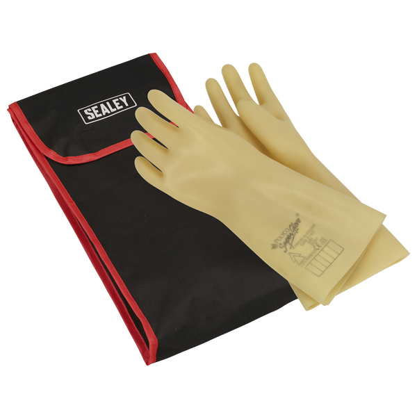 Sealey HVGBCOMBO Electrician's Safety Gloves with Bag 1kV AC