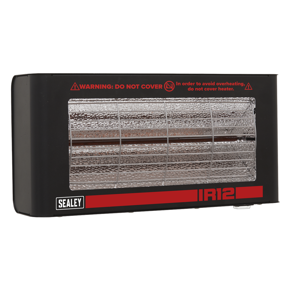 Sealey IR12 Infrared Quartz Heater - Wall Mounting 1.2W/230V