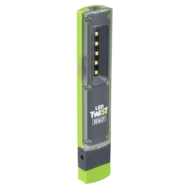 Sealey LED201G LED Twist Rechargeable Inspection Light 1W & 1W SMD
