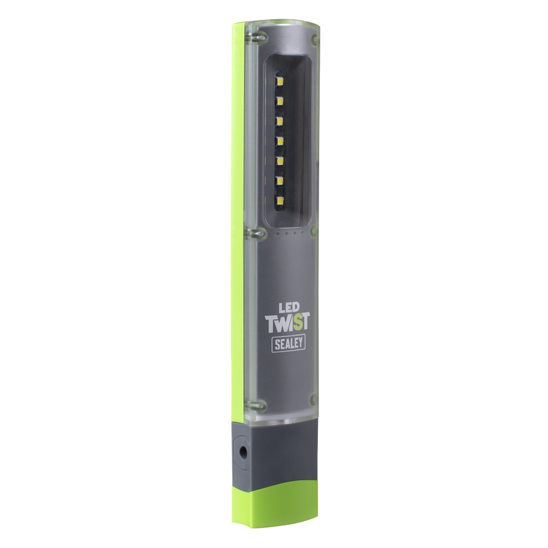 Sealey LED401G LED Twist Rechargeable Inspection Light 2W & 1W SMD LED