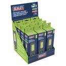 Sealey LED601GDB LED Twist Rechargeable Inspection Light, Green - Box of 12
