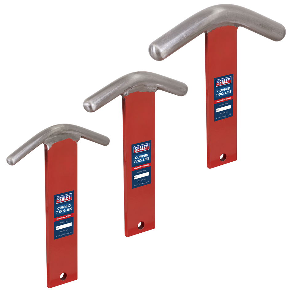 Sealey MW15 Curved T-Dollies for Sheet Metal Forming