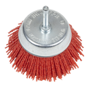 Sealey NFB75 75mm Nylon Filament Cup Brush with 6mm Shaft