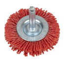 Sealey NFBC50 50mm Nylon Filament Circular Brush with 6mm Shaft