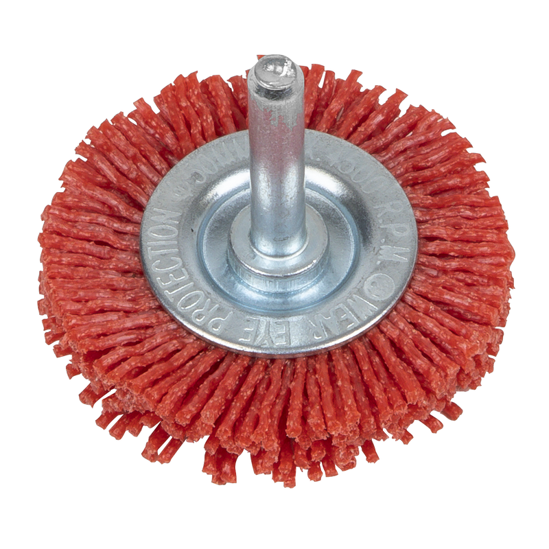 Sealey NFBC50 50mm Nylon Filament Circular Brush with 6mm Shaft