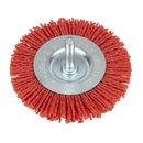 Sealey NFBC75 75mm Nylon Filament Circular Brush with 6mm Shaft