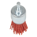 Sealey NFBE25 25mm Nylon Filament End Brush with 6mm Shaft