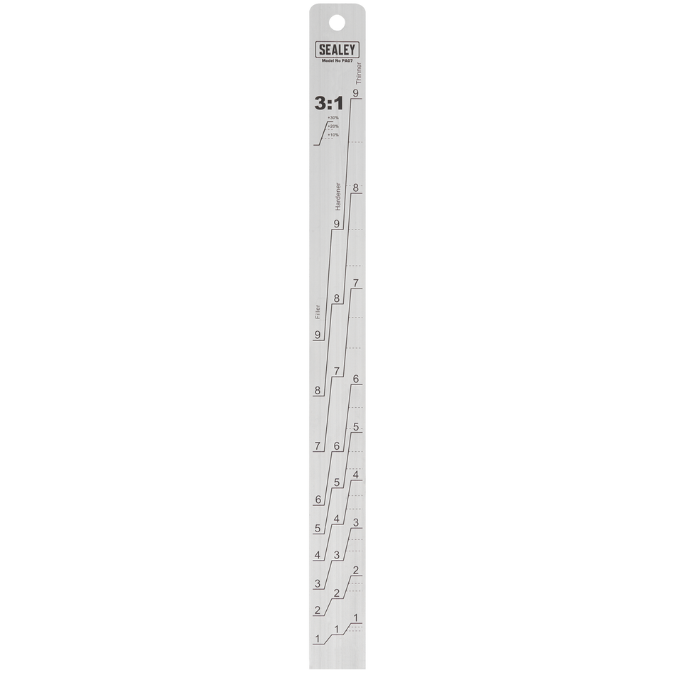Sealey PA07 Aluminium Paint Measuring Stick 1:1/3:1