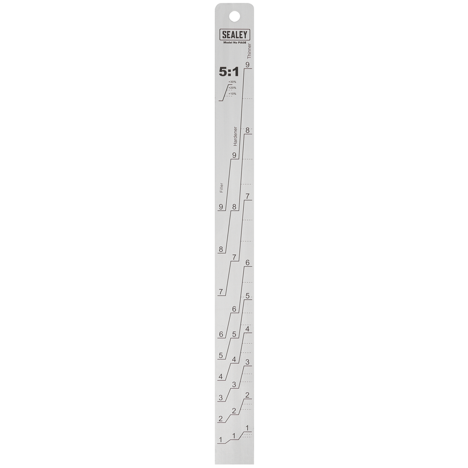 Sealey PA08 Aluminium Paint Measuring Stick 5:1/5:3
