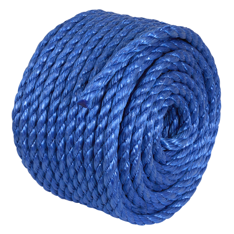 Sealey PR1030 10mm x 30m Polypropylene Split Film Twisted Rope, Blue