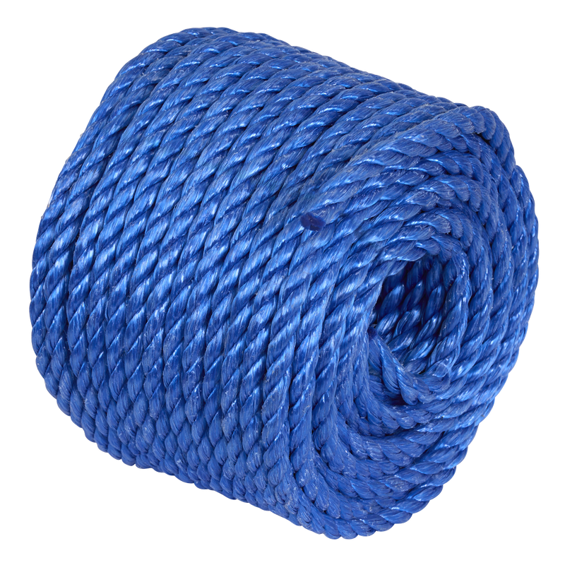Sealey PR830 8mm x 30m Polypropylene Split Film Twisted Rope, Blue