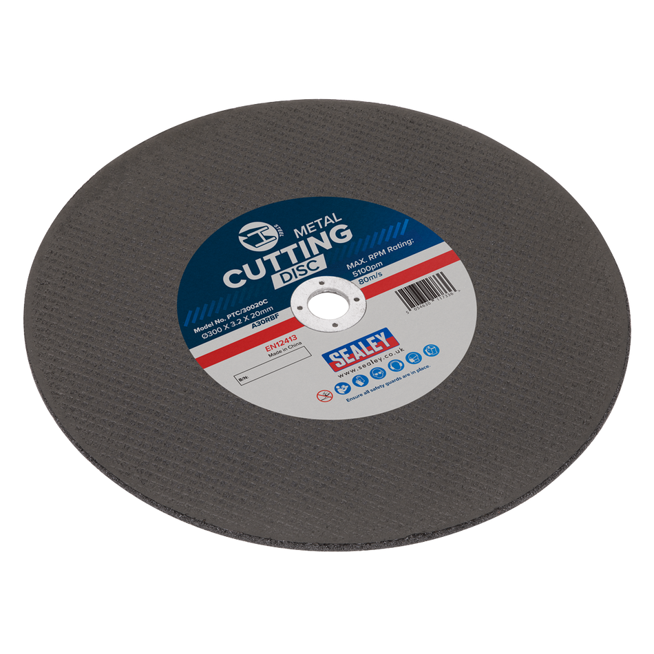 Sealey PTC/30020C Cutting Disc Flat Metal Diameter 300 x 3.2 x Diameter 20mm