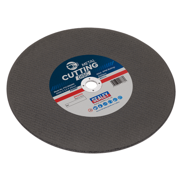 Sealey PTC/30020C Cutting Disc Flat Metal Diameter 300 x 3.2 x Diameter 20mm