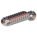 Sealey PTC/3CT10 75 x 1.2mm Cutting Disc 10mm Bore - Pack of 10