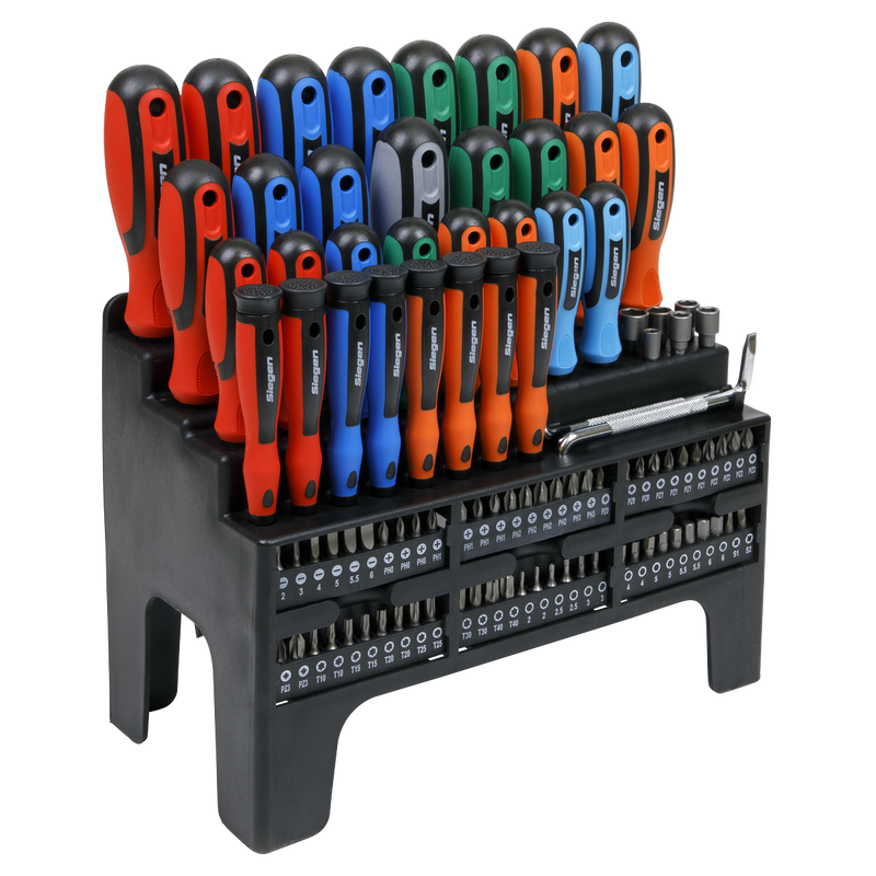 Sealey S01248 Screwdriver, Bit & Nut Driver Set 100pc