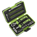 Sealey S01255 Socket & Bit Set 38pc 1/4"Sq Drive