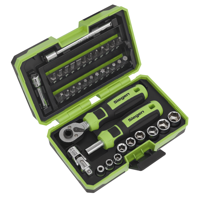 Sealey S01255 Socket & Bit Set 38pc 1/4"Sq Drive