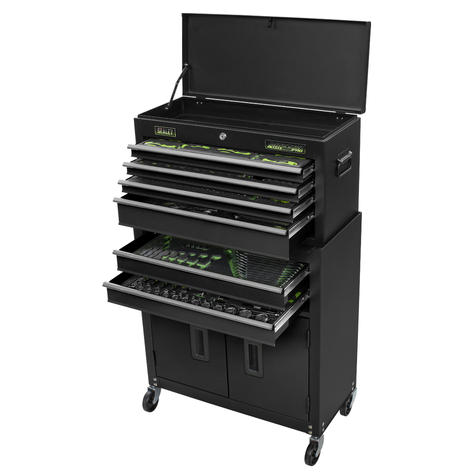 Sealey S01267 Top Chest & Rollcab Combination 6 Drawer with Tool Kit 247pc