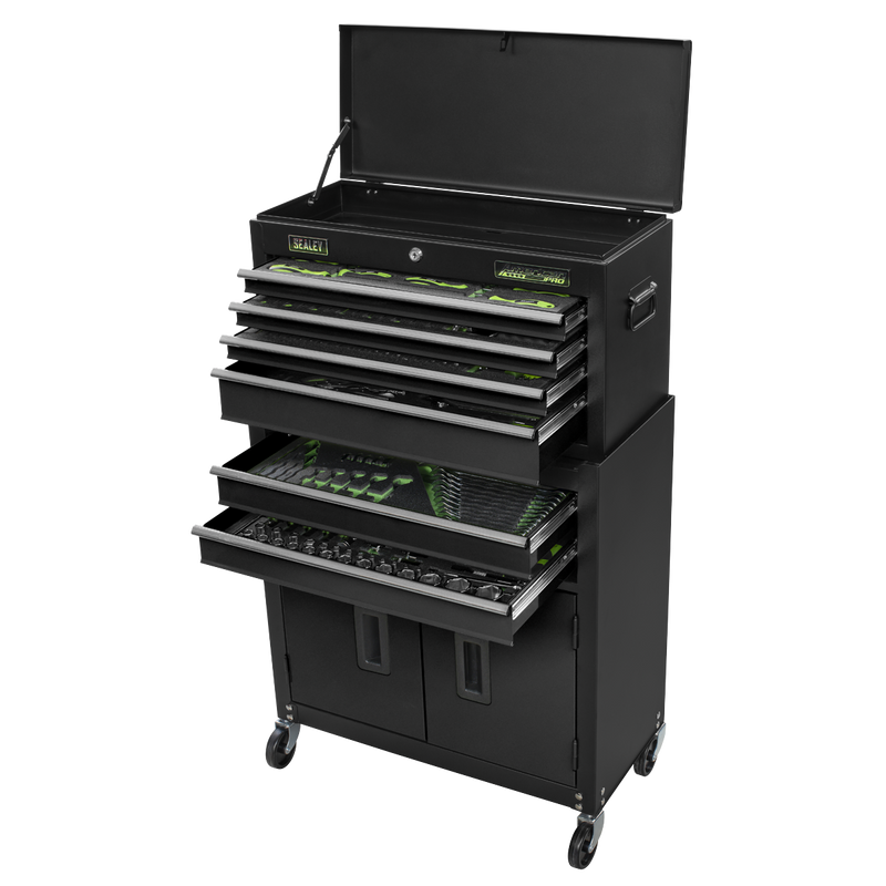 Sealey S01267 Top Chest & Rollcab Combination 6 Drawer with Tool Kit 247pc
