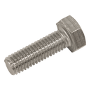 Sealey S825S Stainless Steel Hex Head Set Screw DIN 933 - M8 X 25 A2 - Pack of 50