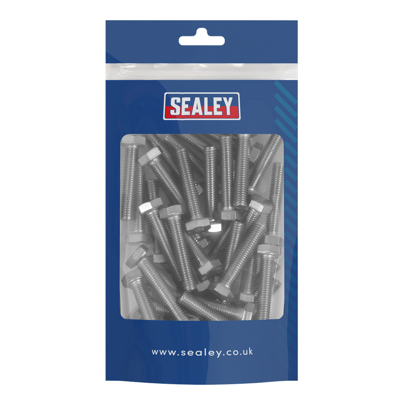 Sealey S840S Stainless Steel Set Screw Din 933  M8 x 1.25 pitch - Pack of 50