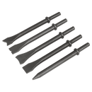 Sealey SA11C Air Hammer Chisel Set 5pc 170mm .401" Shank