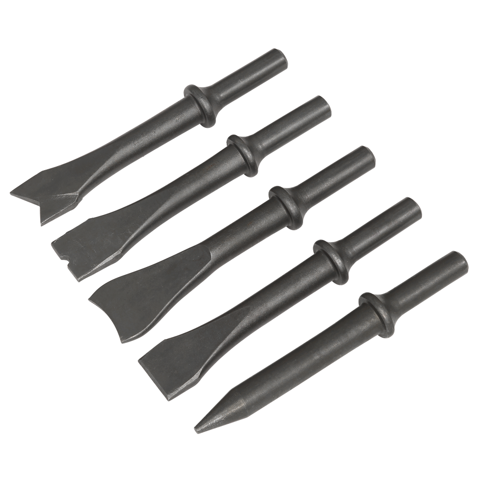 Sealey SA12C Air Hammer Chisel Set 5pc 120mm .401" Shank