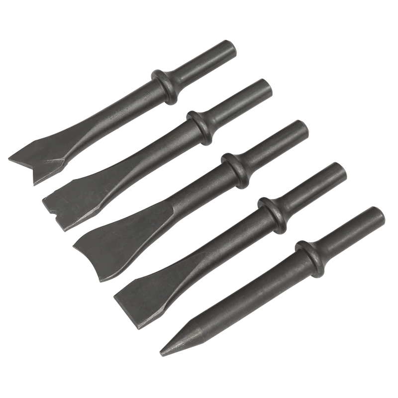 Sealey SA12C Air Hammer Chisel Set 5pc 120mm .401" Shank