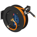 Sealey SA841HY Retractable Metal Reel 15m Diameter 10mm ID High-Visibility Hybrid Air Hose