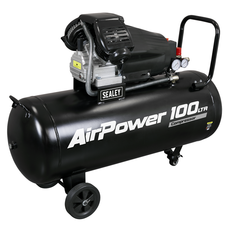 Sealey SAC10030VA 100L V-Twin Direct Drive Air Compressor 3hp