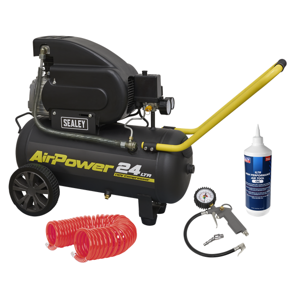Sealey SAC2420E110VSC 24L Direct Drive Air Compressor Combo 2hp 110V