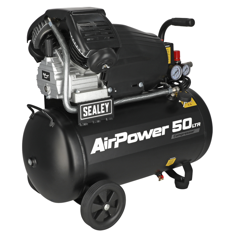 Sealey SAC5030VA 50L V-Twin Direct Drive Air Compressor 3hp