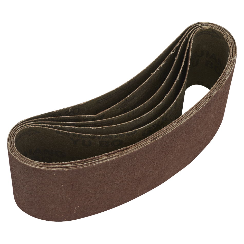 Sealey SB120457 Sanding Belt 76 x 457mm 120Grit Pack of 5