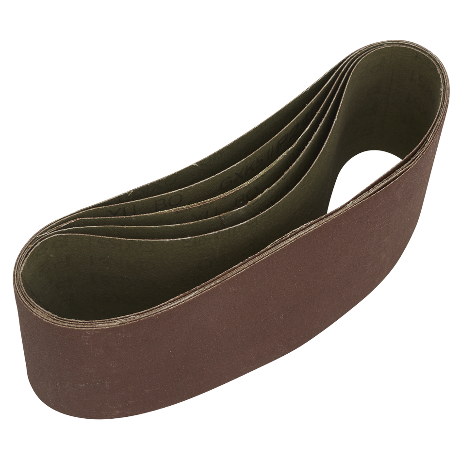 Sealey SB240457 Sanding Belt 76 x 457mm 240Grit Pack of 5