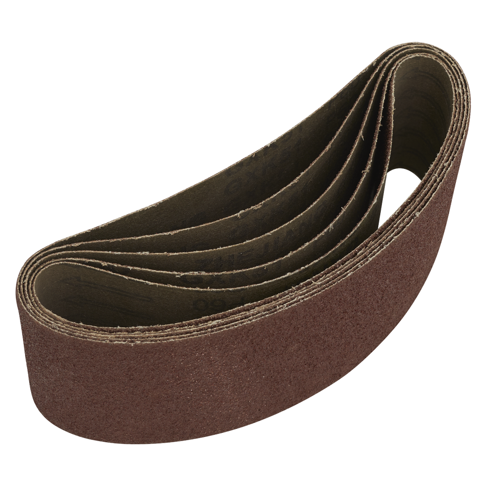 Sealey SB60457 Sanding Belt 76 x 457mm 60Grit Pack of 5