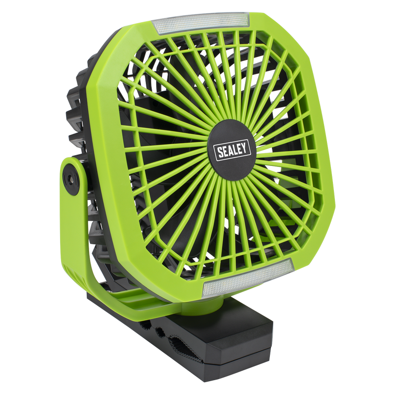 Sealey SCF8WL Portable Clip Fan with Worklight 8" 4 Speeds