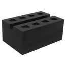 Sealey SJBEX.A03 Slotted Rubber Support Block for Viking Jacking Beams 80mm