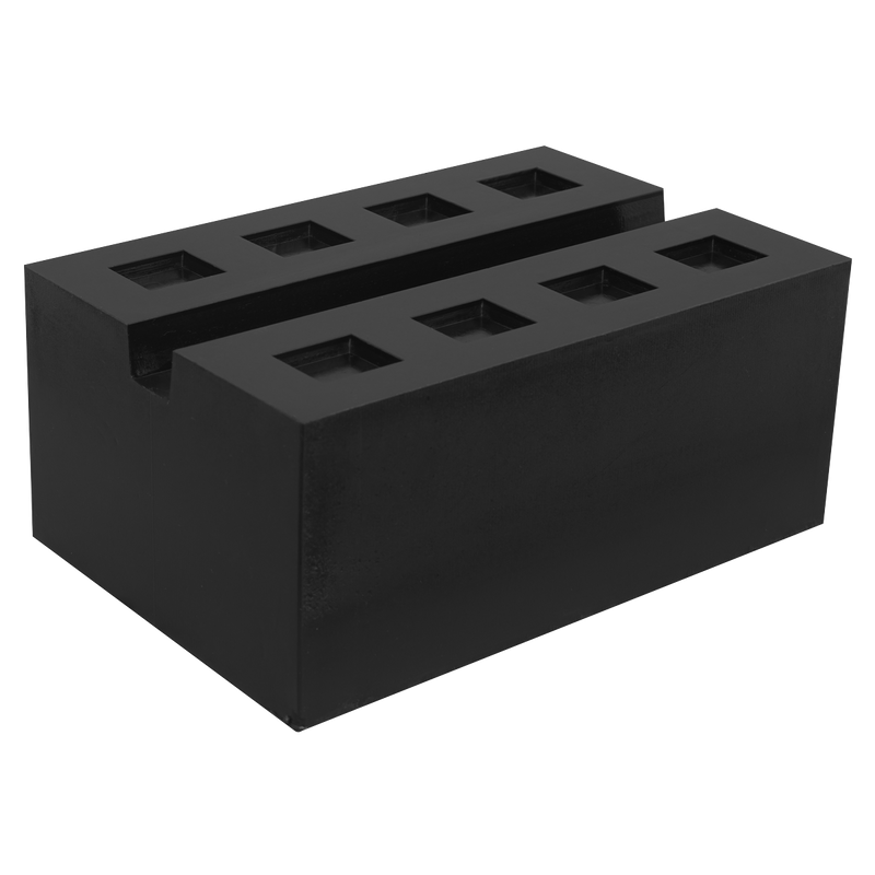 Sealey SJBEX.A03 Slotted Rubber Support Block for Viking Jacking Beams 80mm