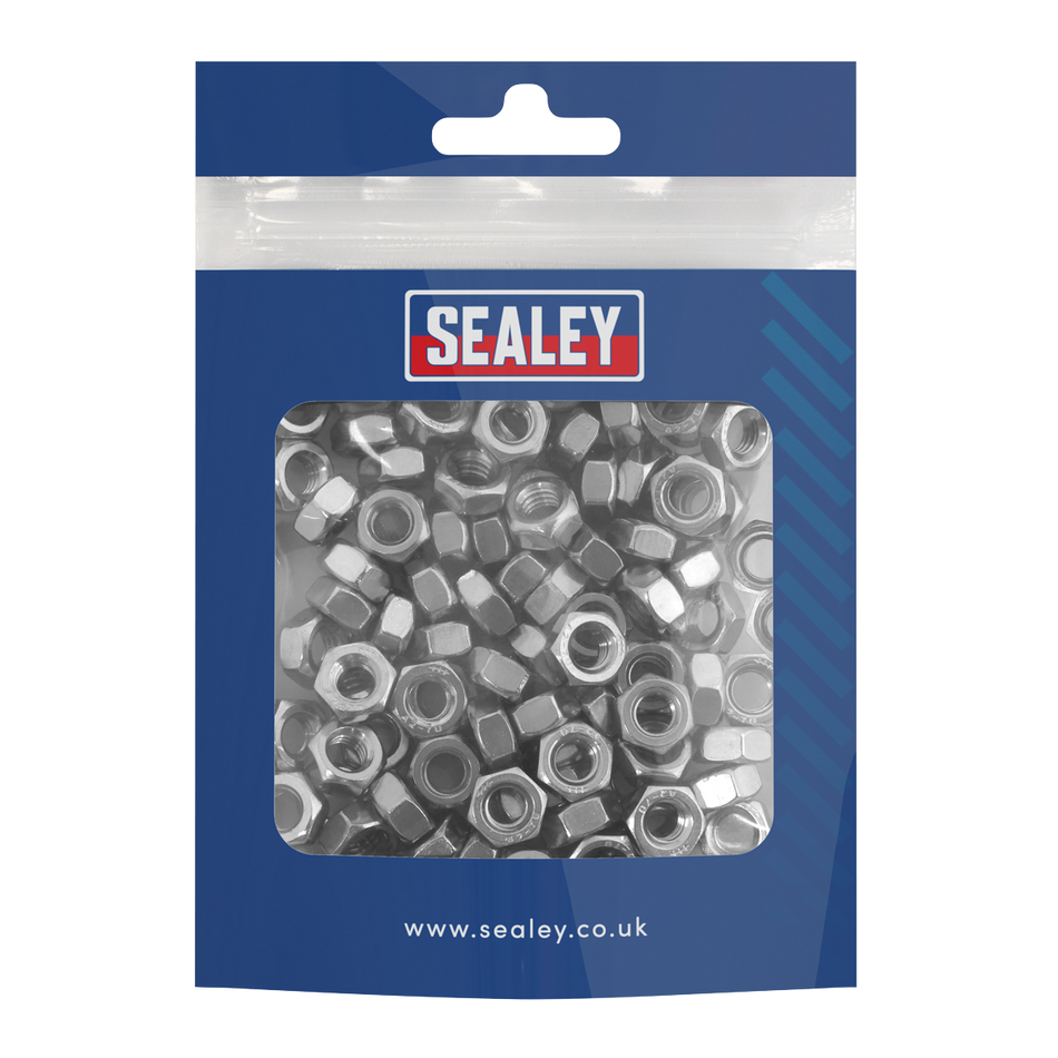 Sealey SS6 Stainless Steel Nut Din 934  M6 - Pack of 100