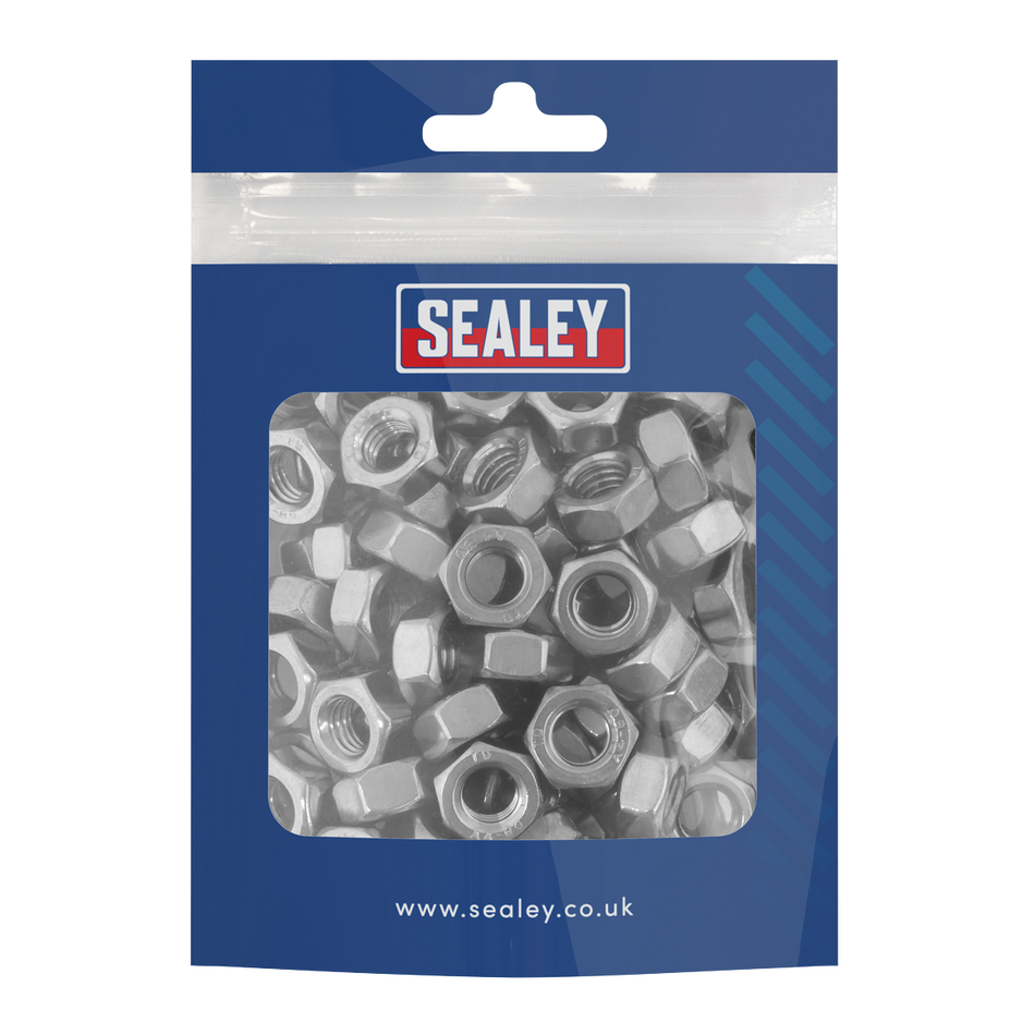 Sealey SS8 Stainless Steel Full Nut Din 934  M8 x 1.25 pitch - Pack of 100