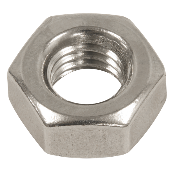 Sealey SSN10 Stainless Steel Nut M10 A2, DIN 934 - Pack of 50