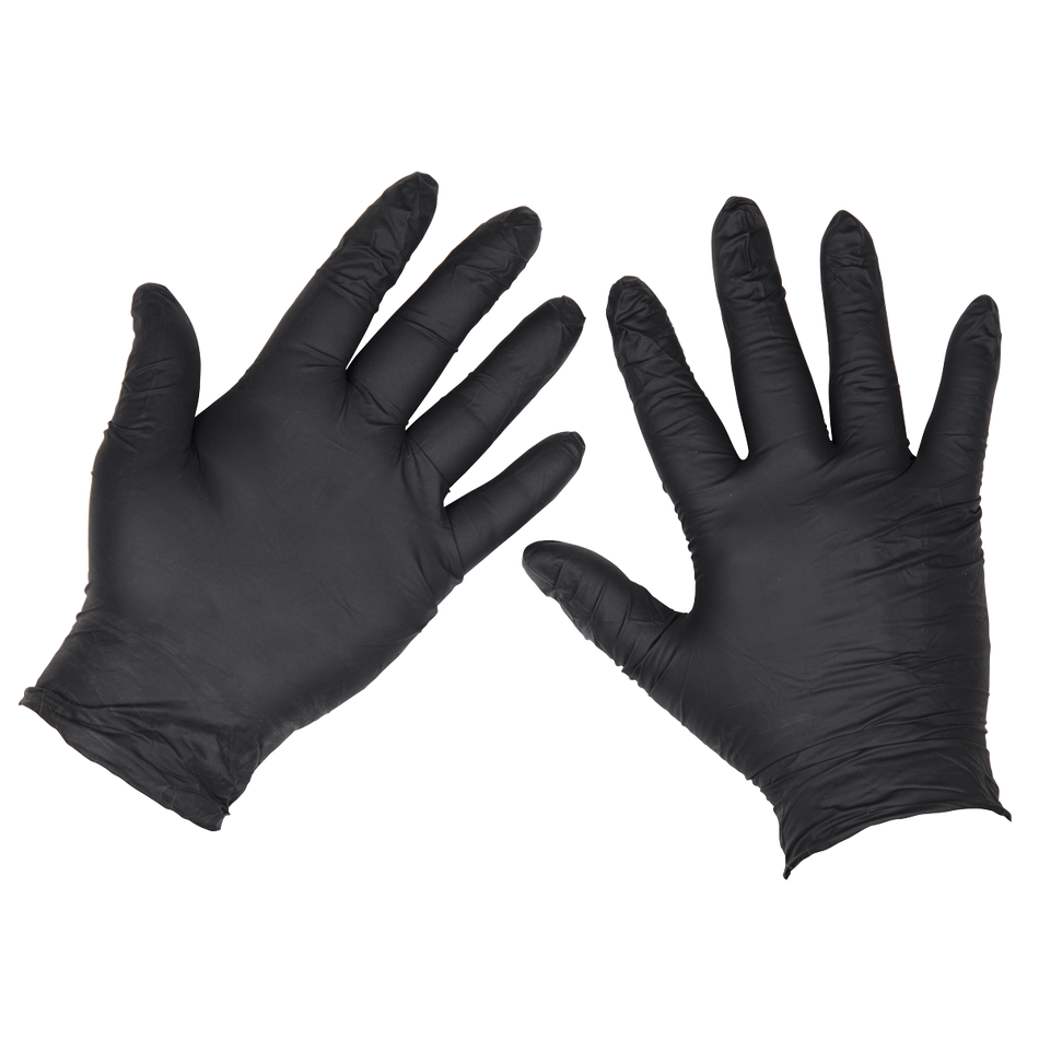 Sealey SSP60L Extra-Thick Powder-Free Disposable Nitrile Gloves, Large - Pack of 100