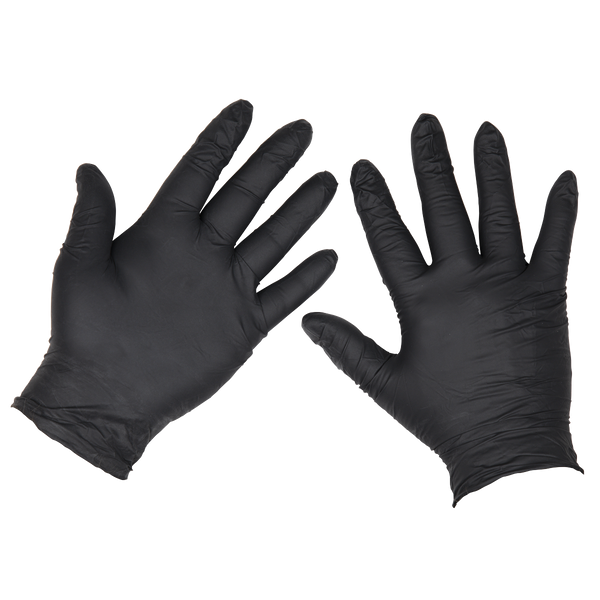 Sealey SSP60L Extra-Thick Powder-Free Disposable Nitrile Gloves, Large - Pack of 100