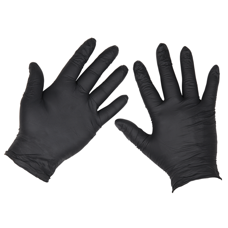 Sealey SSP60XL Extra Thick Powder-Free Disposable Nitrile Gloves, X-Large - Pack of 100