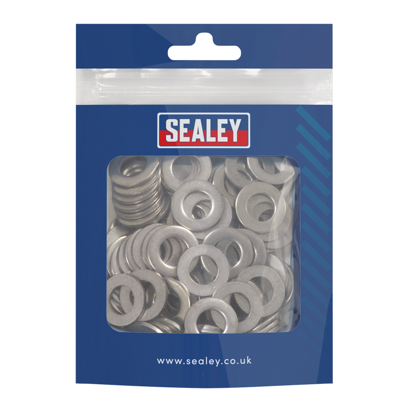 Sealey SSW10 Stainless Steel Flat Washer M10 A2, DIN 125 - Pack of 100